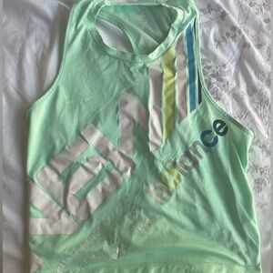 New Balance Cropped Mint Logo Running Tank